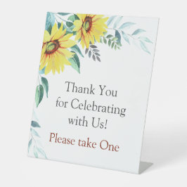 Baby shower reclamebord met voetstuk