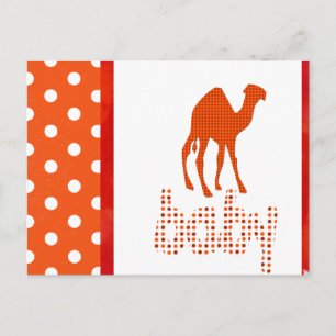 baby shower Red Camel Uitnodiging Briefkaart