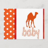 Baby shower Red Camel Uitnodiging Briefkaart (Voorkant)