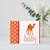 Baby shower Red Camel Uitnodiging Briefkaart (Staand voorkant)