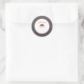 Baby shower Red en Black Gefeliciteerd Ronde Sticker (Tas)