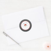 Baby shower Red en Black Gefeliciteerd Ronde Sticker (Envelop)