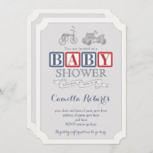 Baby shower "Red Navy Blue Toys Nursery Boy"