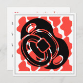 Baby shower Red & White Pacifier Kaart (Voorkant / Achterkant)