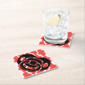 Baby shower Red & White Pacifier Kartonnen Onderzetters (Insitu)