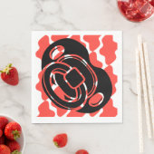 Baby shower Red & White Pacifier Servet (Insitu)