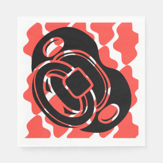 Baby shower Red & White Pacifier Servet