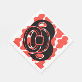 Baby shower Red & White Pacifier Servet (Hoek)