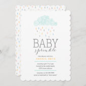 Baby shower Regen wolken Kaart (Voorkant / Achterkant)