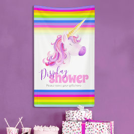 Baby shower regenboog eenhoorn cadeau display bann spandoek