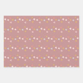 Baby shower regenboog harten roze inpakpapier vel (Voorkant 2)