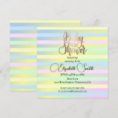 Baby shower regenboogkleuren kaart (Voorkant / Achterkant)