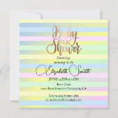 Baby shower regenboogkleuren kaart (Voorkant)