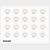 Baby shower regenboogroze Stickers voor het schild (Vel)