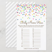 Baby shower regenboogsprintje Game, AFGEDRUKT (Voorkant / Achterkant)