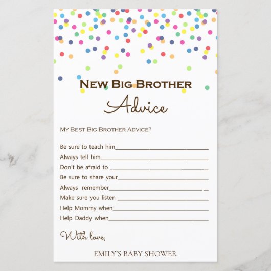 Baby shower regenboogsprintje Game, AFGEDRUKT (Voorkant)