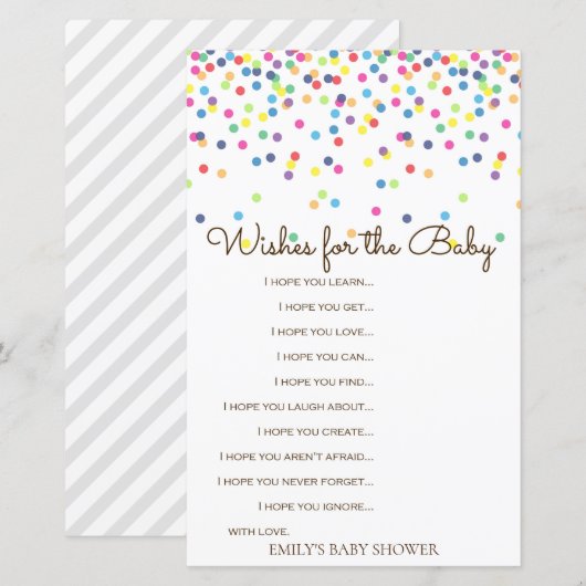 Baby shower regenboogsprintje Game, AFGEDRUKT (Voorkant / Achterkant)