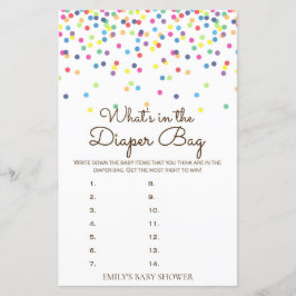 Baby shower regenboogsprintje Game, AFGEDRUKT