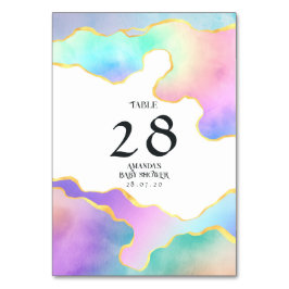 Baby shower regenboogstaarten kaart