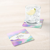 Baby shower regenboogstaarten kartonnen onderzetters (Insitu)