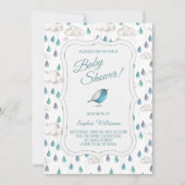 Baby shower Regenwolken en regenspoelen Kaart (Voorkant)