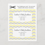 baby shower registerinvoegkaarten, geel neutraal uitnodiging briefkaart (Voorkant)