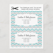 Baby Shower registratie invoegkaarten, turquoise n Uitnodiging Briefkaart (Voorkant)