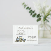 Baby shower Registry Kaart Train (Staand voorkant)