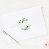 Baby shower reisthema - Hartelijk dank Ronde Sticker (Envelop)
