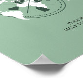 Baby shower reizen in aantekeningen van de vliegta poster (Hoek)