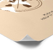 Baby shower reizen in aantekeningen van de vliegta poster (Hoek)