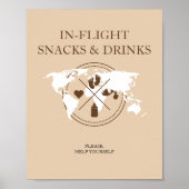 Baby shower reizen in aantekeningen van de vliegta poster (Voorkant)