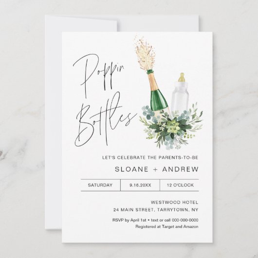 BABY SHOWER REMY-mappelflessen Kaart (Voorkant)