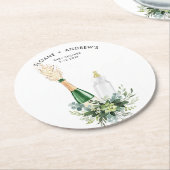 BABY SHOWER REMY-mappelflessen Ronde Kartonnen Onderzetter (Gebogen)