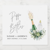 BABY SHOWER REMY-mappelflessen Sparkling Wijnetiket (Enkel label)