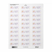Baby shower retouradres label lavendel Beer (Full Sheet)
