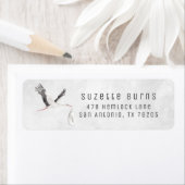 Baby shower retouradreslabels | Levering ooievaar Etiket (Insitu)