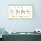Baby shower Retro Carriage Parade Welkom Spandoek (Beurs)