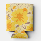 Baby shower-Retro Zonneschijn Bloemen- Blikjeskoeler (Achterkant)