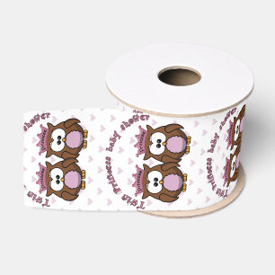 baby shower ribbon met twee prinses grosgrain lint