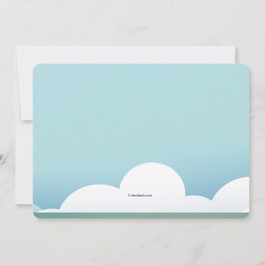 baby shower rijden op uitnodiging (Achterkant)