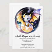 Baby shower: Roaring Dragon Theme Kaart (Voorkant / Achterkant)