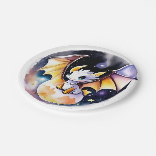 Baby shower: Roaring Dragon Theme Papieren Bordje (Gekanteld)