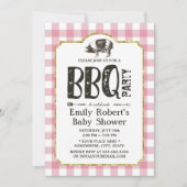Baby shower roast BBQ roze speldenband Kaart (Voorkant)