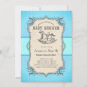  BABY SHOWER - Rocking Horse Kaart (Voorkant)