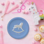 baby shower Rocking Horse personaliseren Papieren Bordje (Feest)