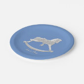 baby shower Rocking Horse personaliseren Papieren Bordje (Gekanteld)