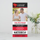 Baby shower Rode dozen met kaartjes Foto Kaart (Staand voorkant)