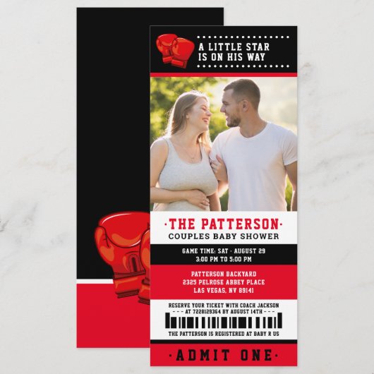 Baby shower Rode dozen met kaartjes Foto Kaart (Voorkant / Achterkant)