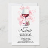 Baby shower rode wijn kaart (Voorkant)